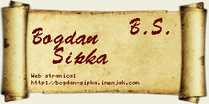 Bogdan Šipka vizit kartica